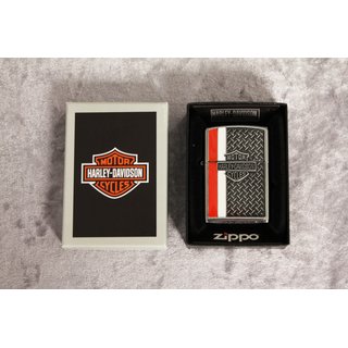 Zippo Harley-Davidson With Stripes Diamond Plate 28732
