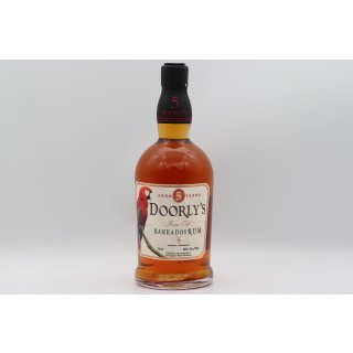 Doorlys 5yo Gold Barbados Rum 0,7 ltr.